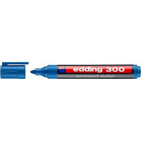 Маркер пермаментный edding 300, круглый наконечник, 1.5-3 мм Голубой