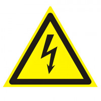 Знак предупреждающий "Опасность поражения электрическим током", треугольник, 200х200х200 мм, 610007/W 08