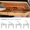 Столик складной для ноутбука/планшета/завтрака (50х30х25 см), с охлаждением, бамбук, DASWERK, 532583