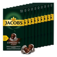 Кофе в алюминиевых капсулах JACOBS "Espresso 10 Intenso" для кофемашин Nesspresso, 10 порций, 4057018