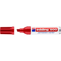 Маркер перманентный edding 500, скошенный наконечник, 2-7 мм Красный