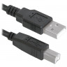 Кабель USB 2.0 AM-BM, 1,8 м, DEFENDER, для подключения принтеров, МФУ и периферии, 83763