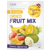 Фруктовый микс FILIPINO SUN сушеный (ананас, банан, манго, сметанное яблоко), 130 г, пакет, 4809012889230