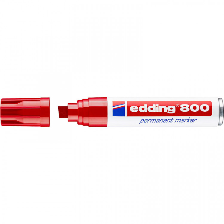 Маркер перманентный edding 800, скошенный наконечник, 4-12 мм Красный