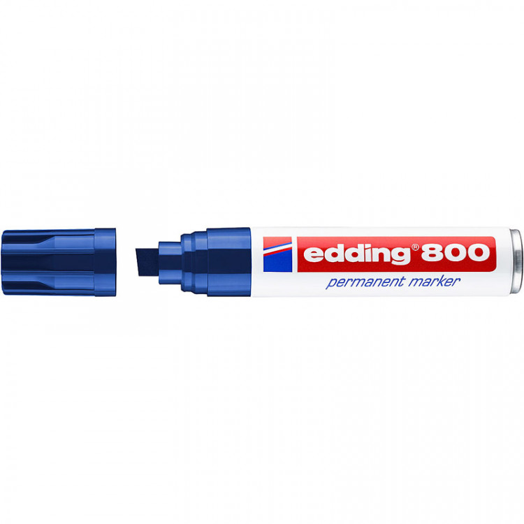 Маркер перманентный edding 800, скошенный наконечник, 4-12 мм Синий