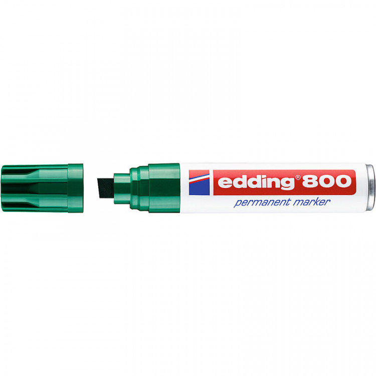 Маркер перманентный edding 800, скошенный наконечник, 4-12 мм Зеленый