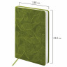 Ежедневник датированный 2024 А5 138x213мм BRAUBERG Foliage, под кожу гибкий, зеленый, 114923