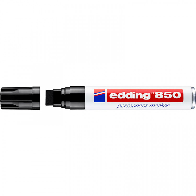 Маркер перманентный edding 850, скошенный наконечник, 5-16 мм Черный