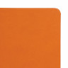 Блокнот в клетку с резинкой А5 (148x218 мм), 80 л., под кожу оранжевый BRAUBERG "Metropolis X", 111032
