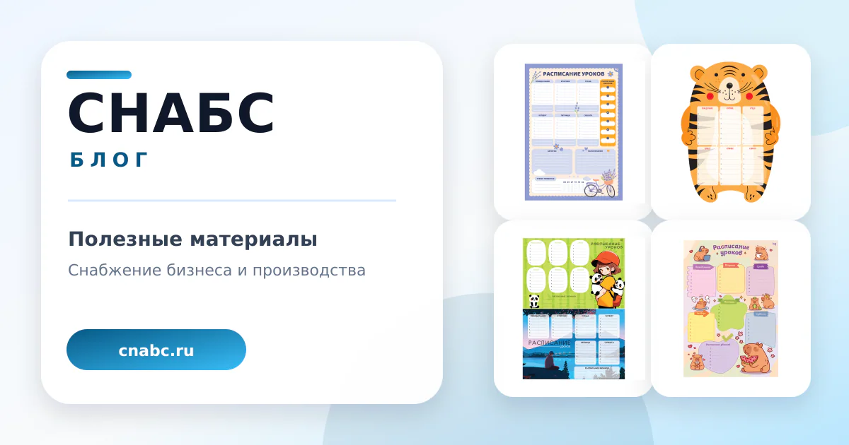 Расписания уроков: как выбрать по характеристикам и назначению