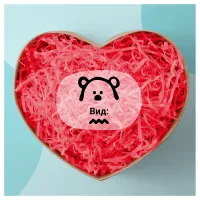 Бумажный наполнитель 3мм, MESHU, 100г, красный