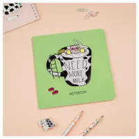 Записная книжка 170*170мм 40л. на скрепке MESHU "Milk pool", soft-touch ламинация, выборочный УФ-лак, блок без линовки, 80г/м2