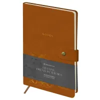 Записная книжка А5 80л., ЛАЙТ, кожзам, Greenwich Line "Очертания. Мечты у моря" с замком, тиснение фольгой, внутренний карман, блок в точку