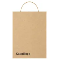 Пакет бумажный крафт "КанцПарк" с кручеными ручками, 36*26*10