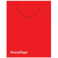 Пакет подарочный большой "КанцПарк", красный, 33*46*13