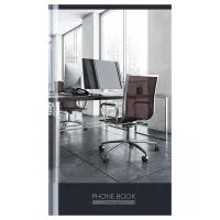 Телефонная книга А5, 80л., 7БЦ, OfficeSpace "Офис. Открытое пространство", выборочный УФ-лак, с высечкой