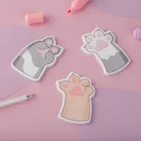 Самоклеящийся блок фигурный MESHU "Paws", 40л., европодвеc, ассорти