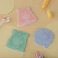 Самоклеящийся блок фигурный MESHU "Anime girl", 40л., европодвес, ассорти