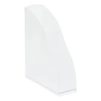 Лоток для бумаг вертикальный СТАММ "Дельта", прозрачный, ширина 85мм