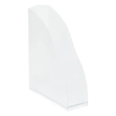 Лоток для бумаг вертикальный СТАММ "Дельта", прозрачный, ширина 85мм