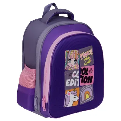 Ранец ArtSpace School Friend Light "Cool Purple" 35*29*12см, 2 отделения, 2 кармана, анатомическая спинка