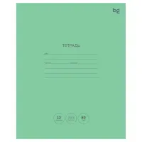 Тетрадь 12л., косая линия BG "Зеленый цвет", 80г/м2