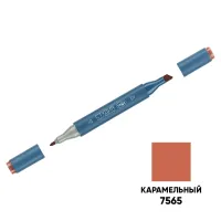 Маркер двусторонний для скетчинга Гамма "Студия", карамельный, корпус трехгранный, пулевид./клиновид. наконечники