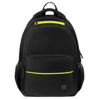 Рюкзак Berlingo U3 "Black-green" 41*29,5*13см, 2 отделения, 4 кармана, эргономичная спинка