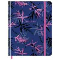 Дневник 1-11 кл. 48л. (твердый) BG "Листья", иск. кожа, тиснение фольгой, печать, ляссе, на резинке