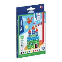 УЦЕНКА - Фломастеры Berlingo "Замки", 10цв., смываемые, картон, европодвес