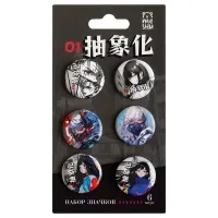 Набор металлических значков MESHU "Anime", 6шт