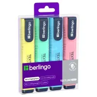 Набор текстовыделителей Berlingo "Textline HP500" 4цв., 1-5мм, PET-бокс с ЕП