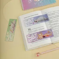 Закладки  для книг, 3шт., 135*45мм, MESHU "Сat moment"