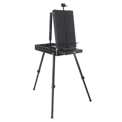 УЦЕНКА - Этюдник напольный с ремнем и палитрой Гамма "Студия", 78*92*145 (180)см, сосна, темное дерево