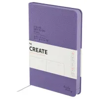 Ежедневник недатированный, А5, 136л., твердый переплет, кожзам, BG "Create. Purple", фиолетовый, цветной срез