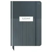 Ежедневник недатированный А5, 136л., 7БЦ BG "Minimal. Black", глянцевая ламинация, отд. фольгой