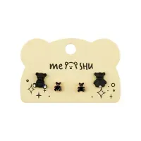 Серьги MESHU "Bears", бижутерия, 2 пары, европодвес