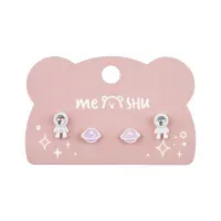 Серьги MESHU "Space", бижутерия, 2 пары, европодвес