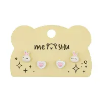 Серьги MESHU "Cuteness", бижутерия, 2 пары, европодвес
