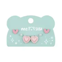 Серьги MESHU, бижутерия, розовые, 3 пары, европодвес