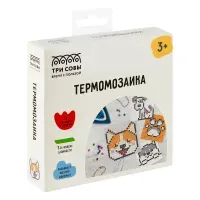 Термомозаика ТРИ СОВЫ "Любимые собачки", набор инструментов и аксессуаров, трафареты, картонная коробка