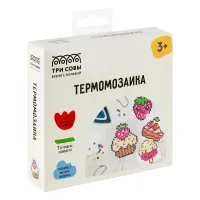 Термомозаика ТРИ СОВЫ "Сладости", набор инструментов и аксессуаров, трафареты, картонная коробка