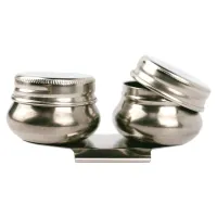 УЦЕНКА - Масленка металлическая двойная с крышкой Гамма "Студия"