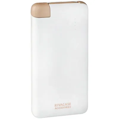 Внешний аккумулятор RivaCase PowerBank VA 2004 4000 mAh белый, Li-pol, индикатор
