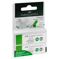 Набор ластиков Faber-Castell "Dust Free" & "PVS Free", 2шт., прямоугольный, блистер