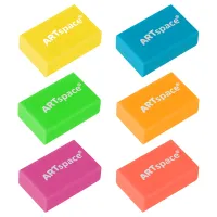 Ластик ArtSpace "Neon Tender", прямоугольный, 31*20*10мм, ПВХ, шоу-бокс