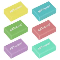 Ластик ArtSpace "Pastel Tender", прямоугольный, 31*20*10мм, ПВХ
