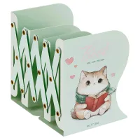 Подставка для книг MESHU "Dear Friend", металлическая, 3 отделения, раздвижная