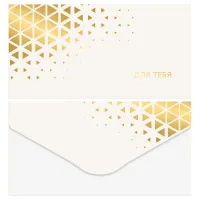 Конверт для денег MESHU "Gold pattern", 85*164мм, soft-touch, фольга