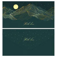 Конверт для денег MESHU "Горы" 85*164мм, матовая ламинация, фольга